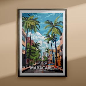 Maracaibo print - Maracaibo travel poster / Venezuela wall art print / Venezuela home decor / Travel wall art decor / Unique city poster
