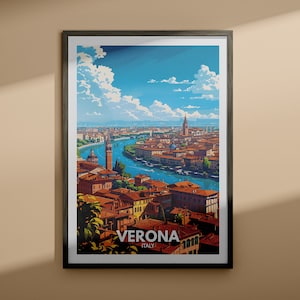VERONA Druck - VERONA Reise Poster / Italien Wand Kunst Poster / Italien Druck / Einzigartige Stadt Poster / Reise Wand Kunst Poster