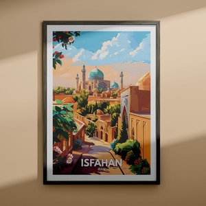 Isfahan print - Isfahan travel poster / Iran wall art print / Iran home decor / Travel wall art decor / Unique city poster