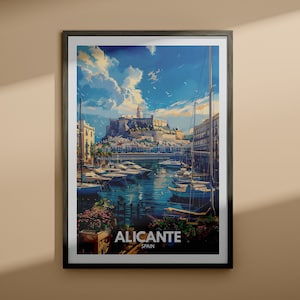 Alicante print - Alicante travel poster / Spain wall art print / Spain home decor / Travel wall art decor / Unique city poster