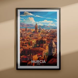 Murcia print - Murcia travel poster / Spain wall art print / Spain home decor / Travel wall art decor / Unique city poster