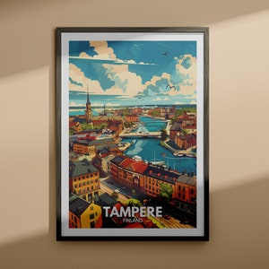 Tampere print - Tampere travel poster / Finland wall art print / Finland home decor / Travel wall art decor / Unique city poster
