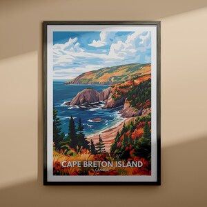 Cape Breton-poster - Cape Breton Island-poster/Canada-eilandkunst/Canada-reisposter/natuurafdrukken
