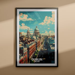 Dublin Druck - Dublin Reise Poster / Irland Wand Kunst Druck / Irland Wohnkultur / Einzigartiges Stadt Poster