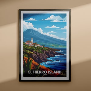 El Hierro print - El Hierro Island poster / Spain island art / Spain travel poster / Nature prints
