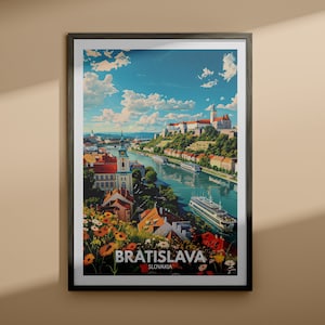 Pressburg Pressburg - Slowakei Reise Poster / Slowakei Wand Kunst Druck / Slowakei Wohnkultur / Einzigartiges Stadt Poster