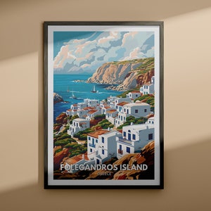 FolegAndros Druck - Insel FolegAndros / Griechenland Wand Kunst Druck / griechische Inseln Poster / griechisches Wanddekor Poster / mediterranes Poster