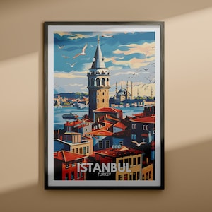 Istanbul print - Istanbul travel poster / Turkey travel wall art print / Housewarming gift / City wall decor poster / Art gifts
