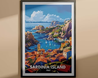 Sardaigne Italie Aimant De Réfrigérateur 3D En Forme De Carte En Résine