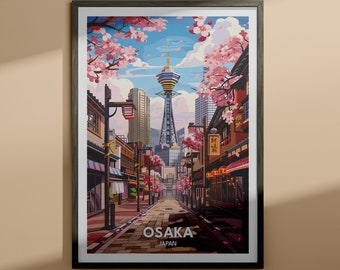Osaka print - Osaka travel poster / Japan wall art print / Japan home decor / Travel wall art poster / Unique city print
