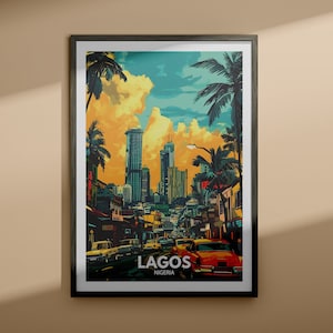 Lagos Druck - Lagos Reise Poster / Nigeria Wand Kunst / Nigeria Wohnkultur / Einzigartige Stadt Poster