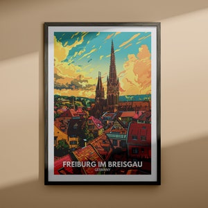 Freiburg Im Breisgau print - Freiburg Im Breisgau reisposter / Duitsland kunst aan de muur print / Duitsland Home decor / Travel Wall Art decor