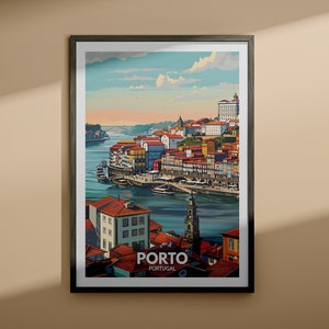 Porto - Porto Reise Poster / Portugal Wand Kunst / Einzigartiges Stadt Poster / Portugal Wohnkultur / Reise Wand Kunst Dekor