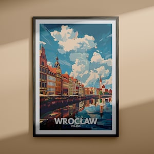 Breslau Print - Breslau Reise Poster / Polen Reise Wand Kunst Druck / Einweihungsparty Geschenk / Stadt Wand Dekor Poster / Kunst Geschenke