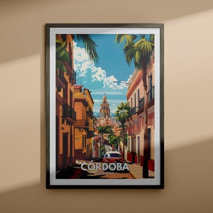 Impresión de Córdoba - Cartel de viaje de Córdoba / Impresión de arte mural de Argentina / Decoración del hogar de Argentina / Decoración de arte de pared de viaje / Cartel único de la ciudad