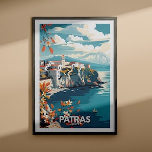 Patras Druck - Patras Reise Poster / Griechenland Reise Wand Kunst Druck / Housewarming Geschenk / Stadt Wand-Dekor-Plakat / Kunst Geschenke
