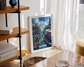 Hat Yai Print - Hat Yai Travel Poster / Thailand Wall Print