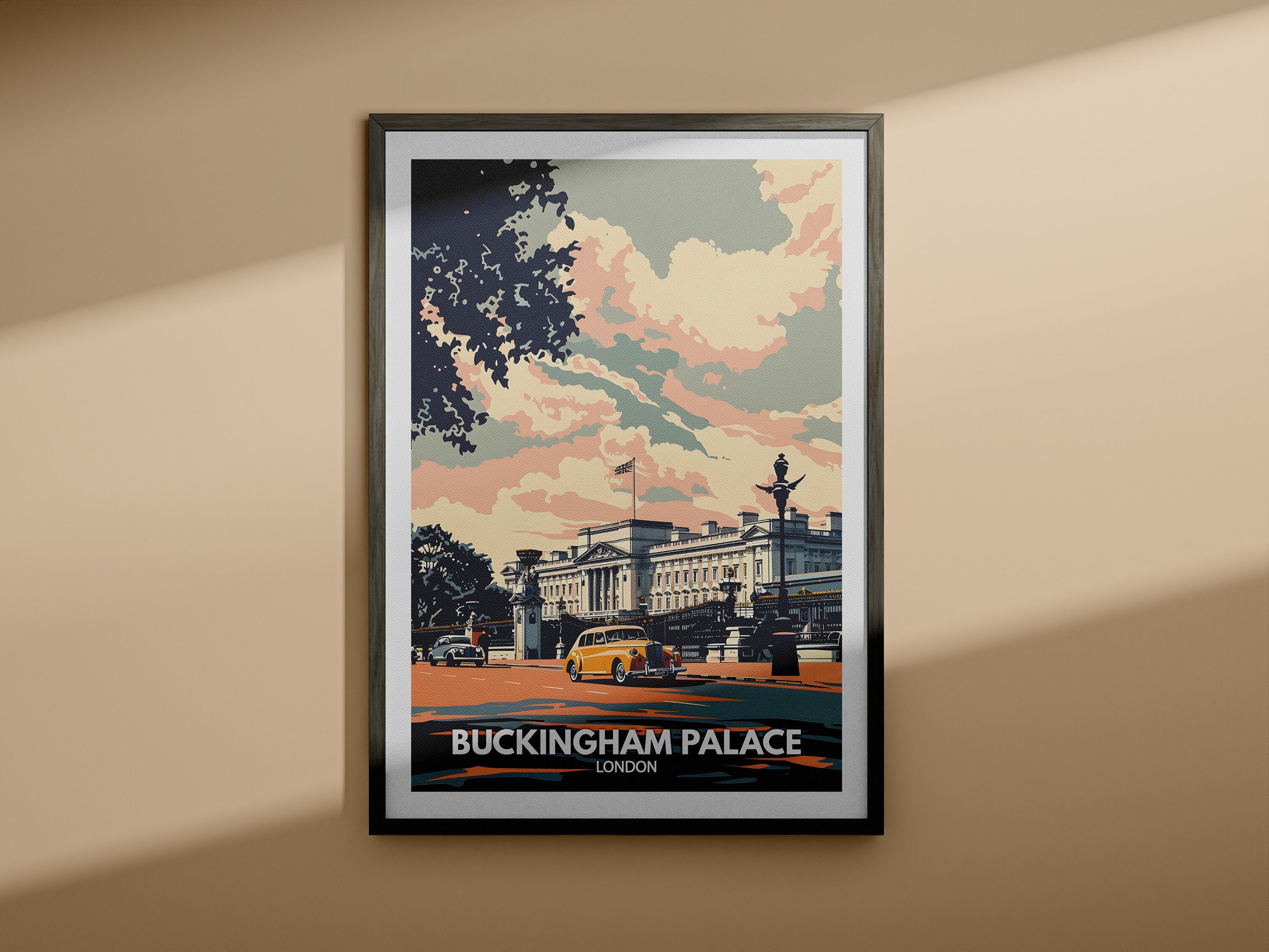 Buckingham Palace Print - Buckingham Palace Reise Poster / London Wand Kunst / London Dekoration / Europa Wand Kunst / EU Wahrzeichen