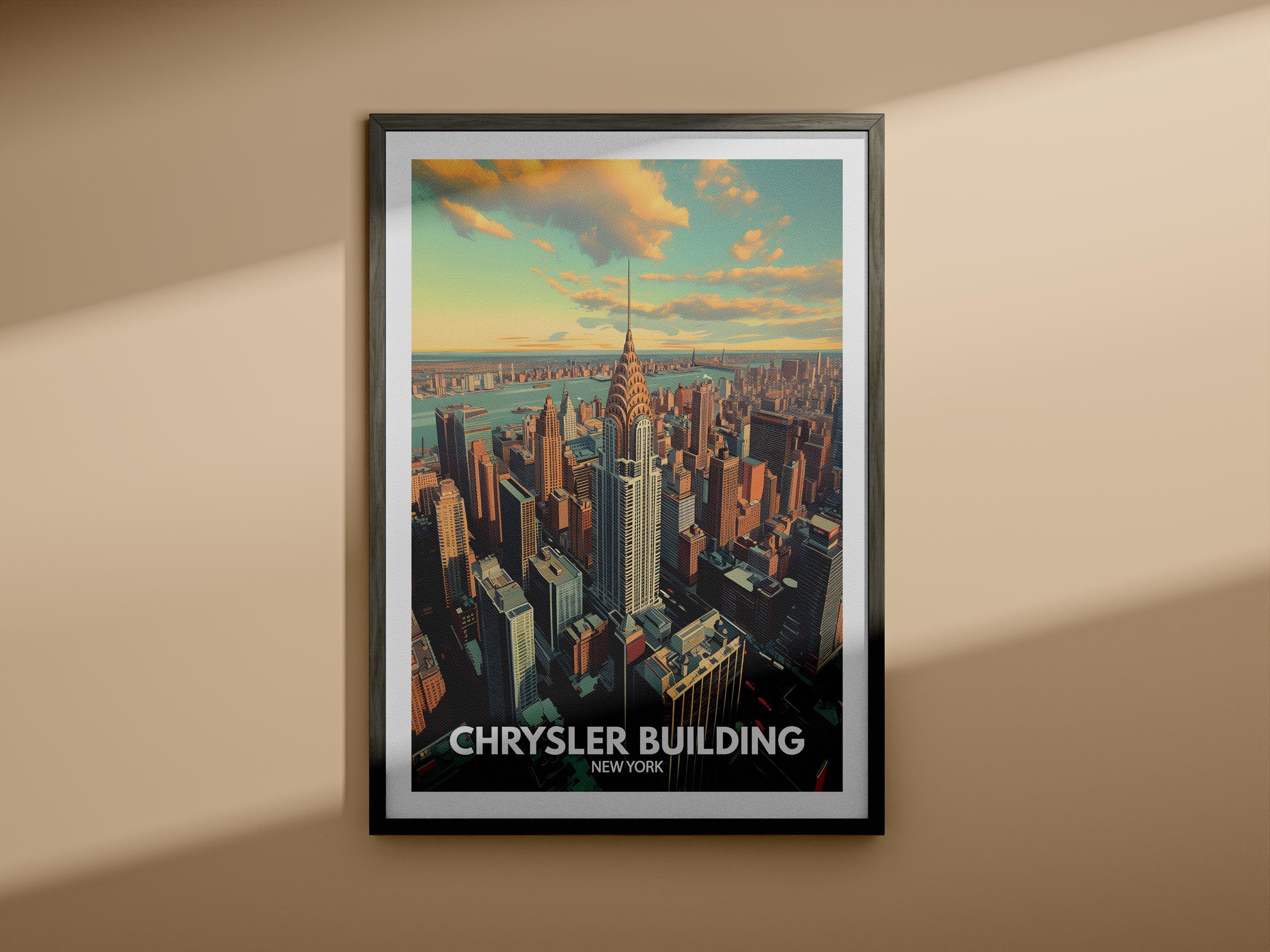 Chrysler Building Print - Chrysler Building Travel Poster / New