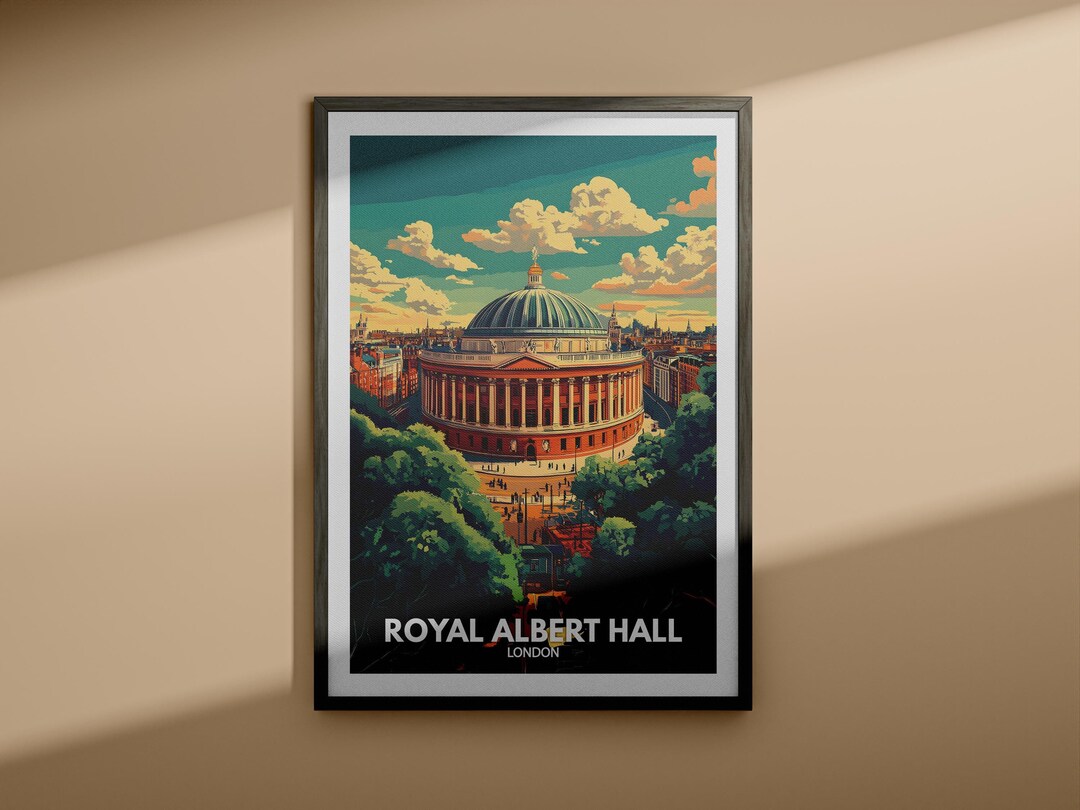 Royal Albert Hall Print - Royal Albert Hall Travel Poster / London Wall ...