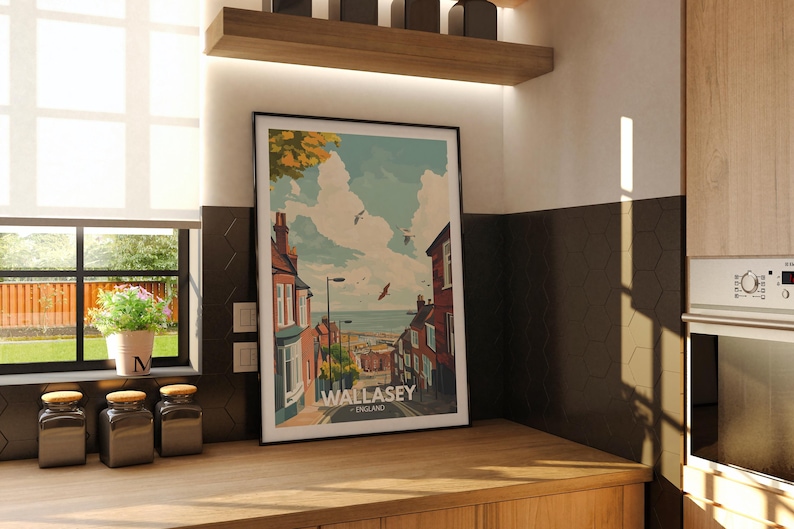 Wallasey Print Wallasey Travel Poster / England Wall Art Print