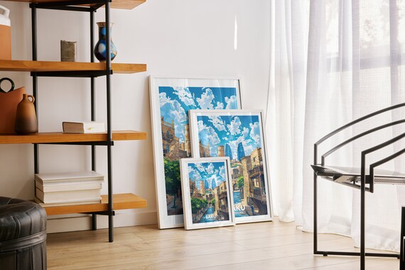 Baku Art Print - Baku Travel Poster / Azerbaijan Wall Art Print
