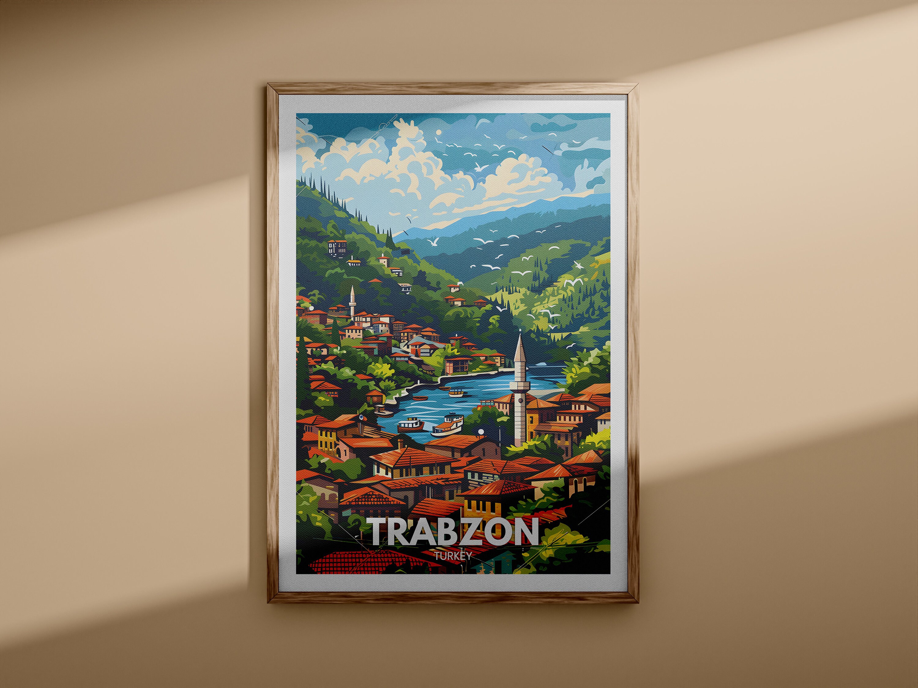 Trabzon Print - Trabzon Travel Poster / Turkey Wall Art Print
