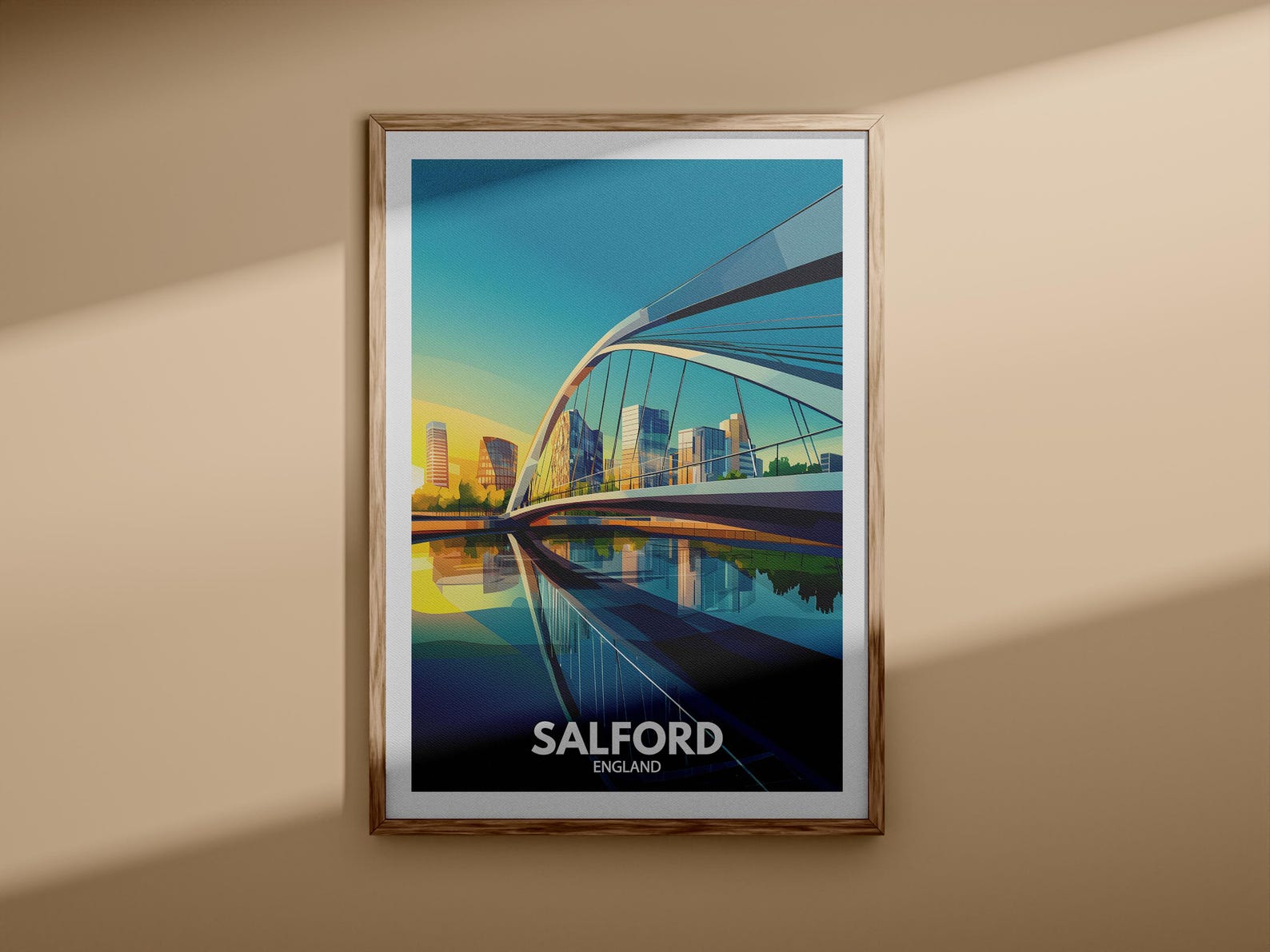 Salford Print - Salford Travel Poster / England Wall Art Print ...