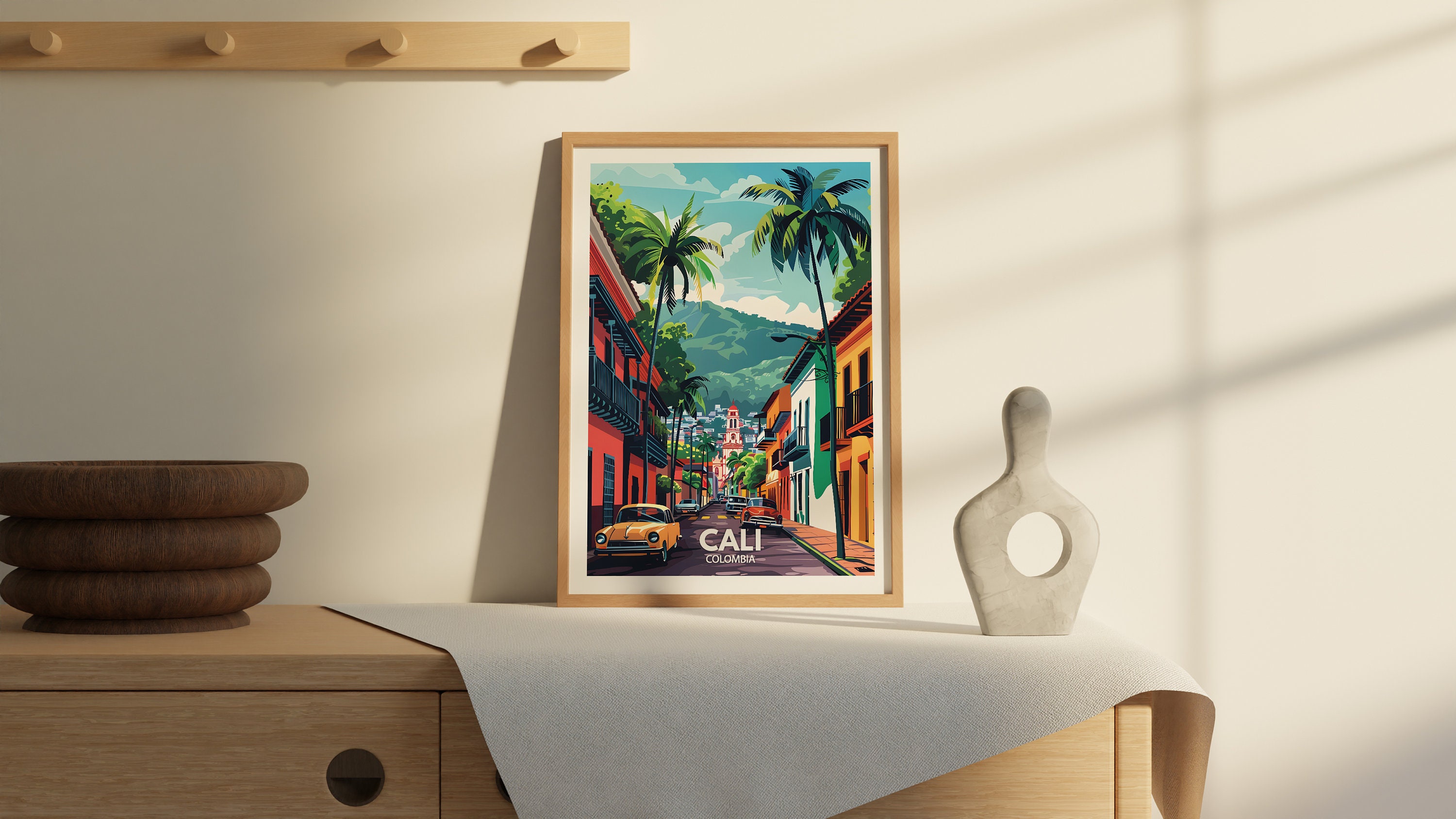 ZYSYML Santiago De Cali Print Black And White, Santiago De Print Black