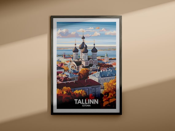 Tallinn print - Tallinn travel poster / Estonia wall art print / Estonia home decor / Travel wall art decor / Unique city poster