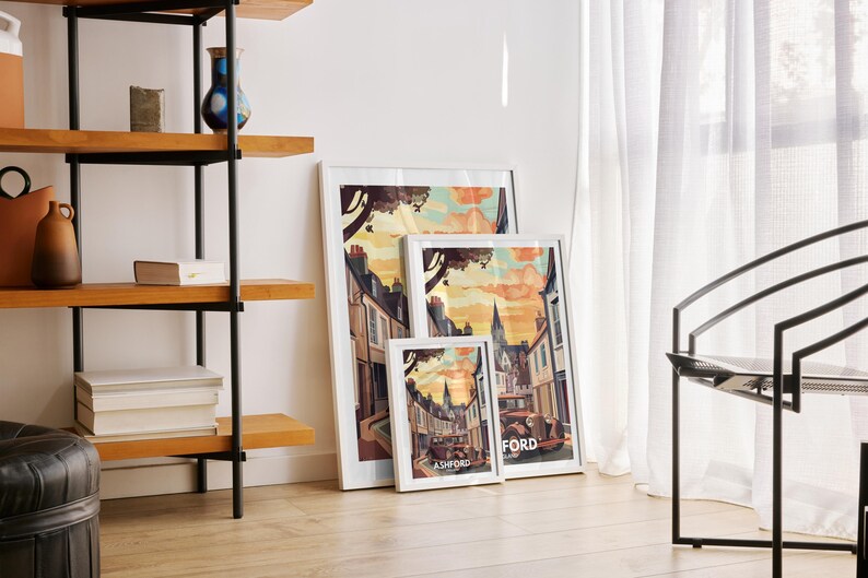 Ashford Print Ashford Travel Poster / England Wall Art Print / England