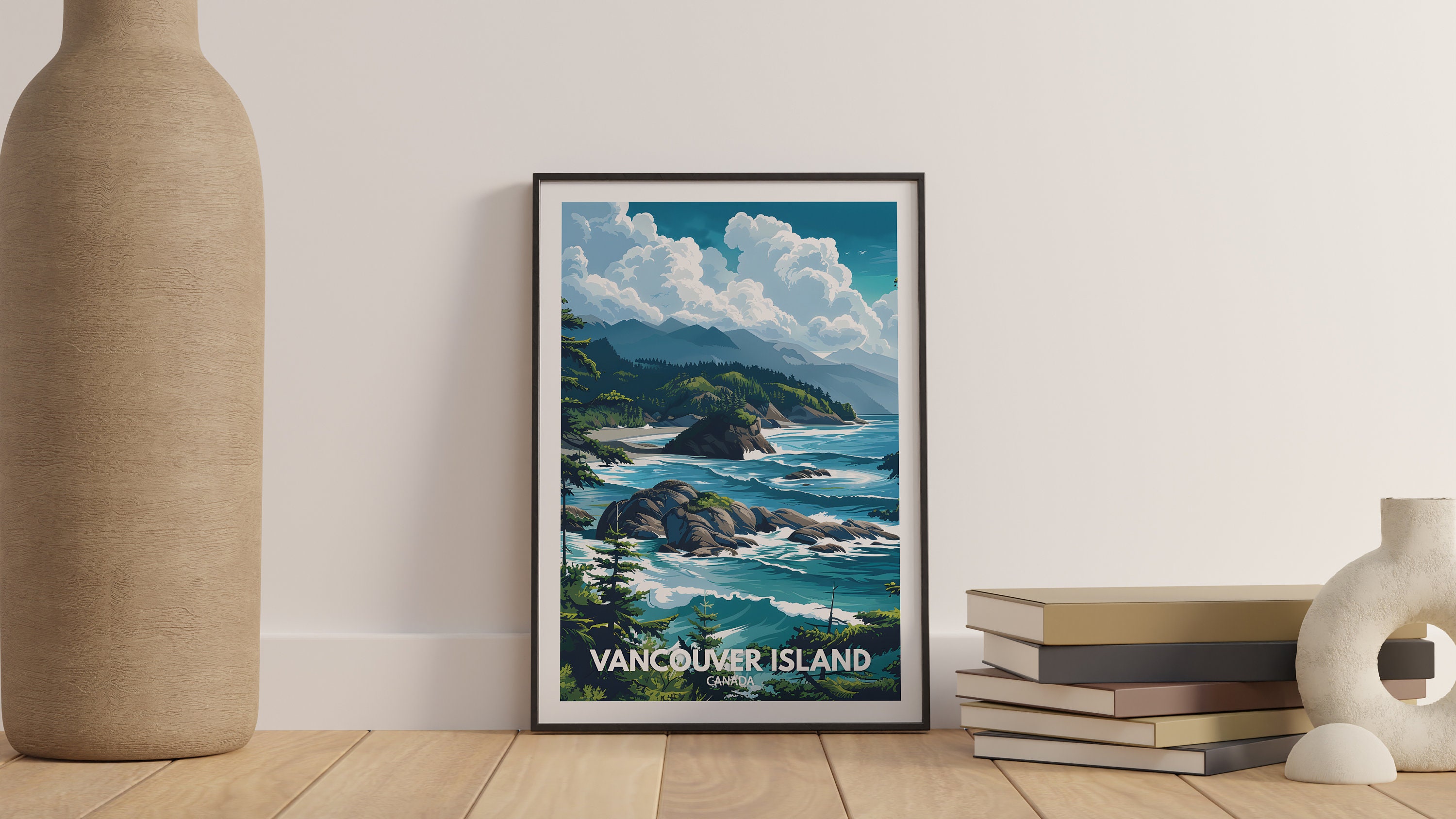 特大サイズ！カナダVancouverバンクーバー風景画♡アート美術品 バンクーバーのプリント - バンクーバー島のポスター / カナダの島の