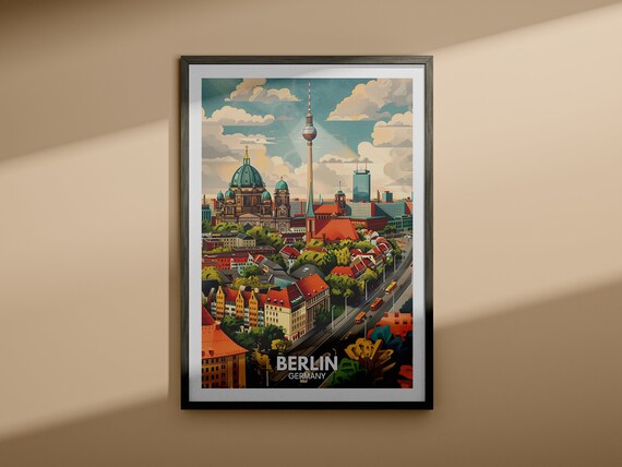 Berlin print - Berlin travel poster / Germany wall art print / Germany home decor / Travel wall art decor / Unique city poster