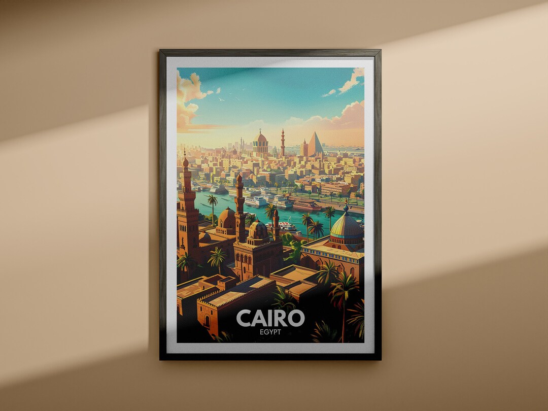 Cairo Print - Cairo Travel Poster / Egpyt Travel Wall Art Print ...