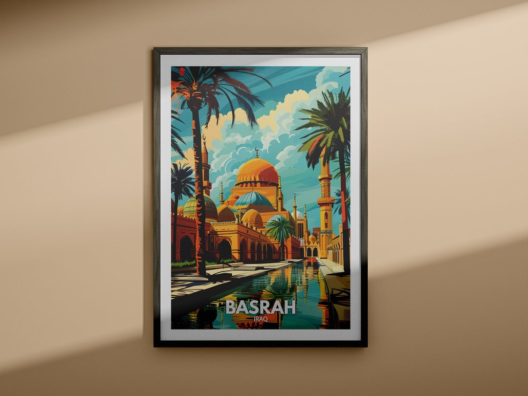 Basrah Print - Basrah Travel Poster / Iraq Wall Art Print / Iraq Home ...