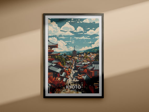 Kyoto print - Kyoto travel poster / Japan wall art print / Japan home decor / Travel wall art poster / Unique city print