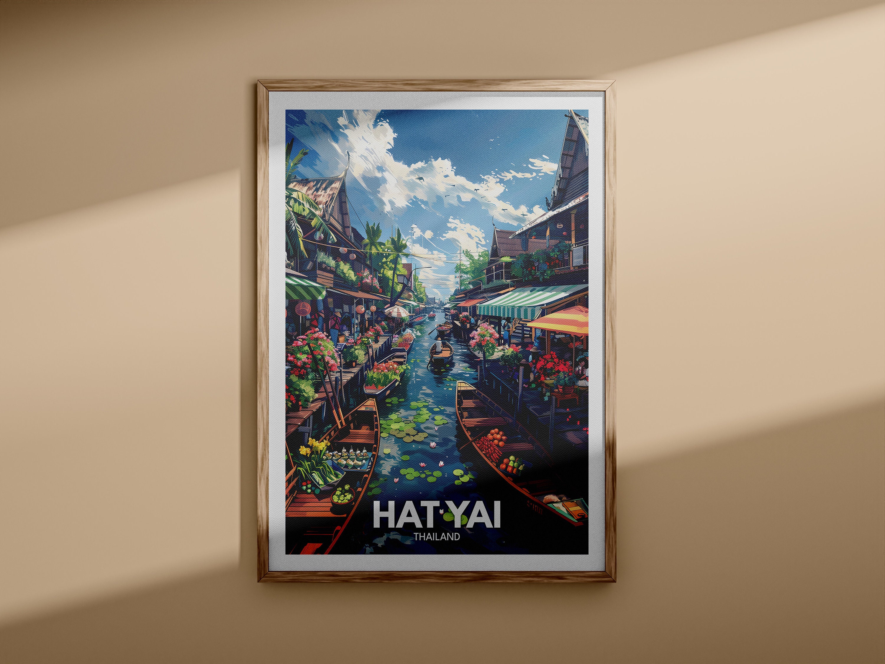 Hat Yai Print - Hat Yai Travel Poster / Thailand Wall Print