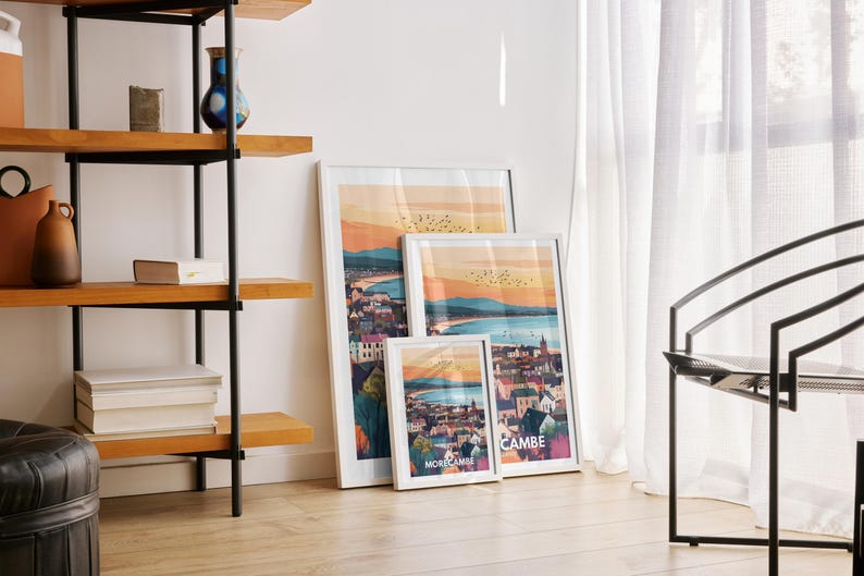 Morecambe Print Morecambe Travel Poster / England Wall Art Print