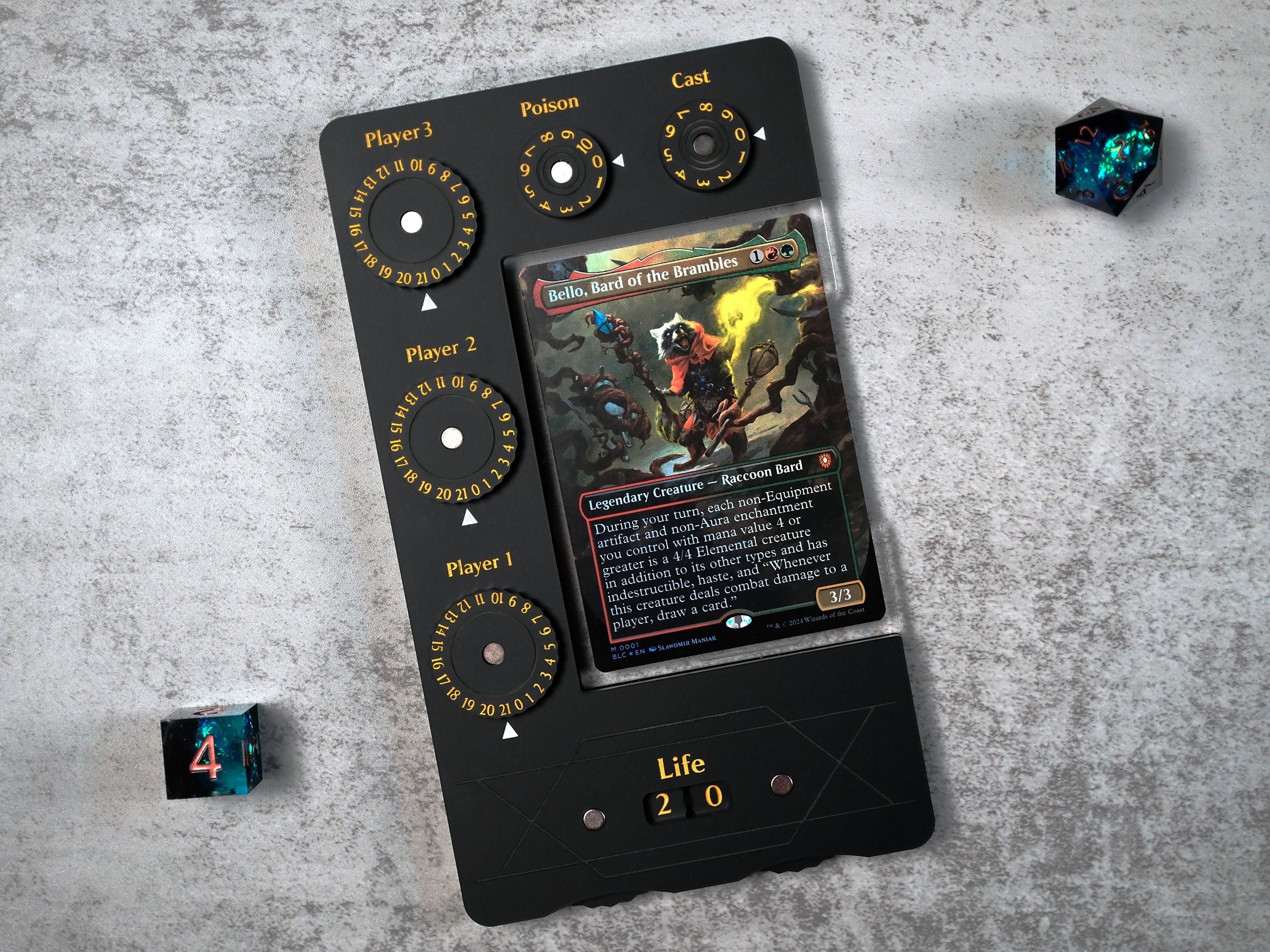 MTG Commander Zone: Matte Black Acrylic EDH Command Center - Etsy