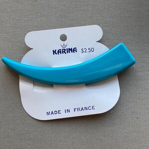 Lot France Karina & unmarked vintage hair clips barrettes lucite Vintage Hair Barrette Karina Made in France Signed Silver  main image 4
