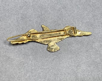 Vintage Swallow Cloisonné Enamel Barrette 1970 main image 4