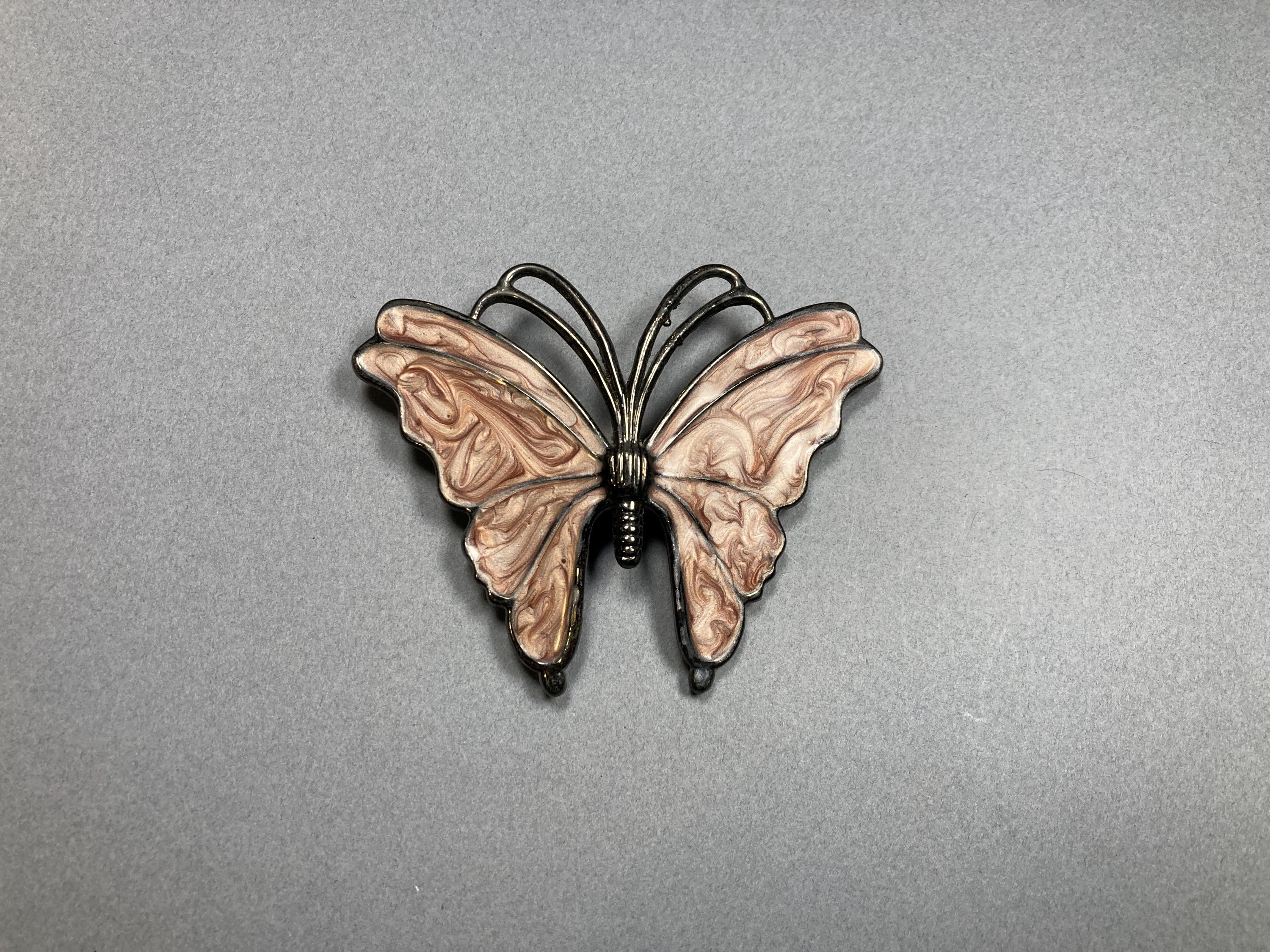Vintage Enamel Butterfly Hair Clip - Etsy
