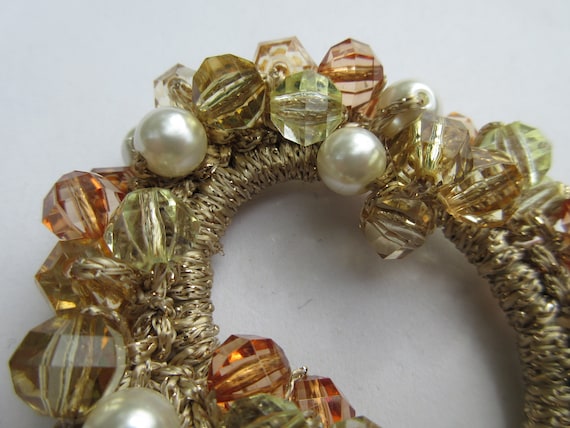 Quality Hair Bobble pearl Facet Bead Vintage Elastics