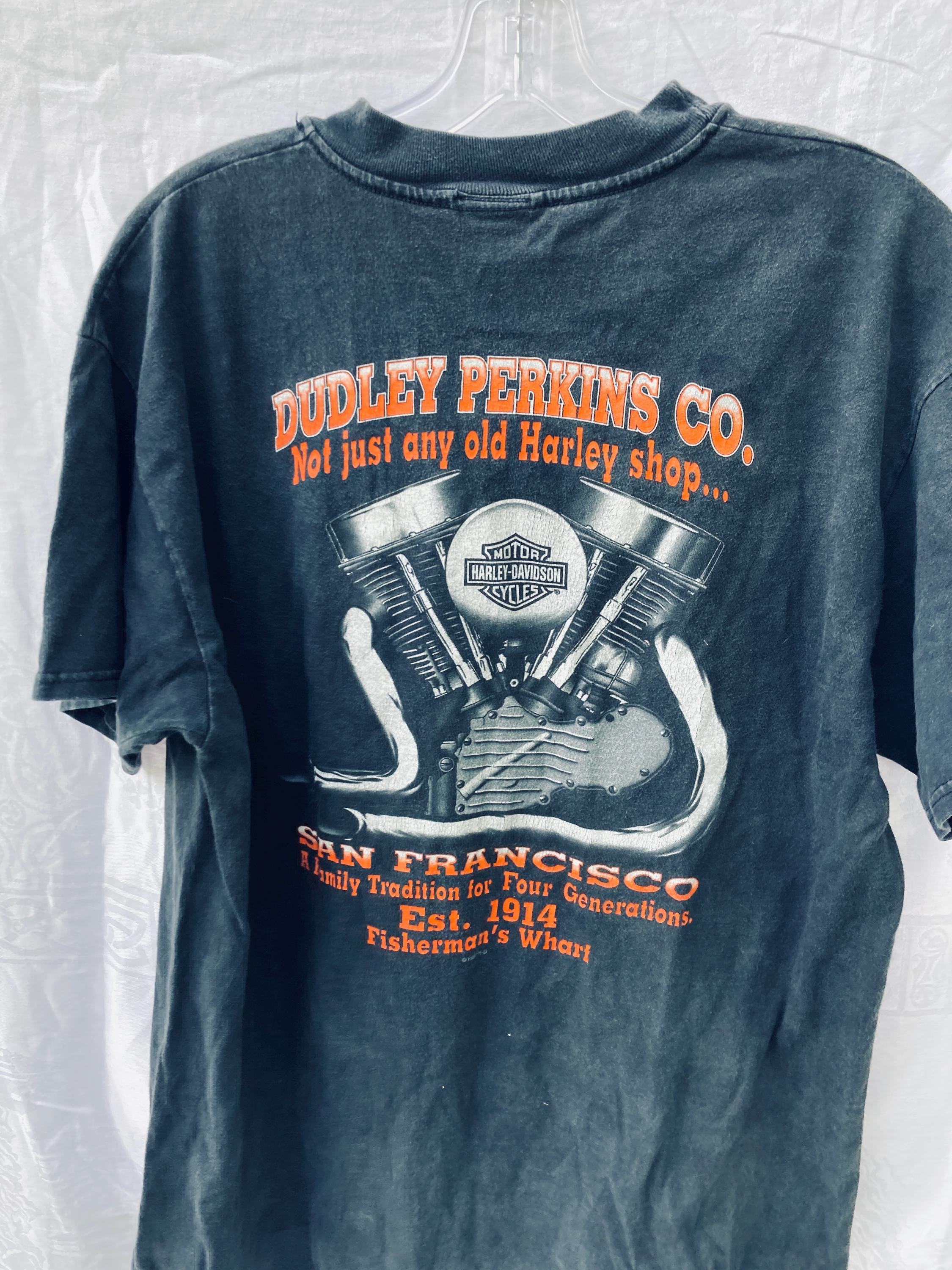 Vintage 1997 Harley Davidson T-shirt: Dudley Perkins, San 