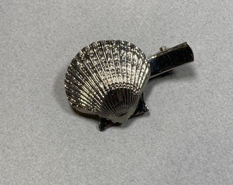 Vintage Shell Hair Clip Barrette Nautical Alligator