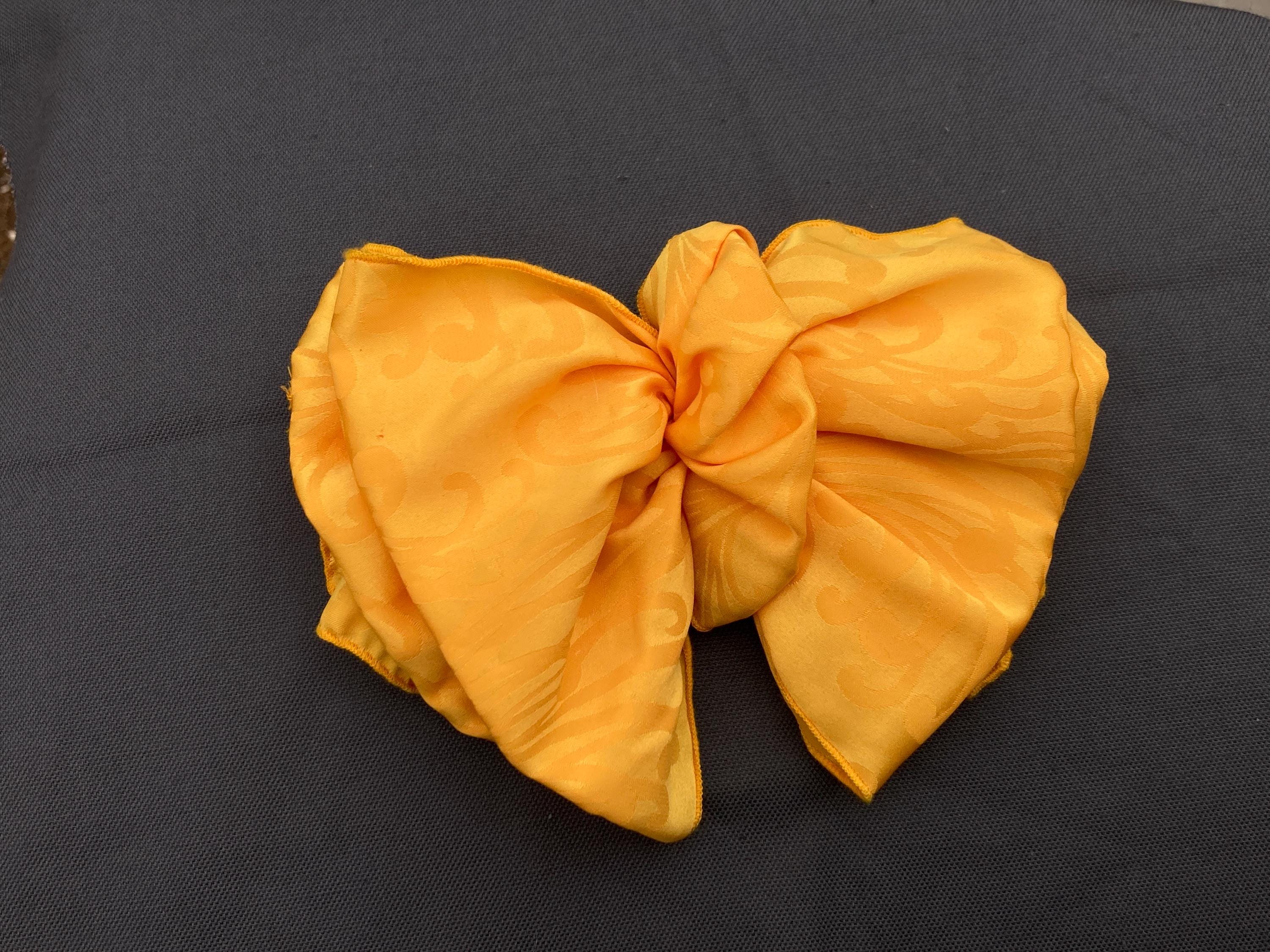 Vintage 80s Gold Tone Woven Mesh Bow Hair Barrette Made in France Large 5in Clip Amazon.com : Bow Hair Clip with Long Tails for Women & Girls  main image 3