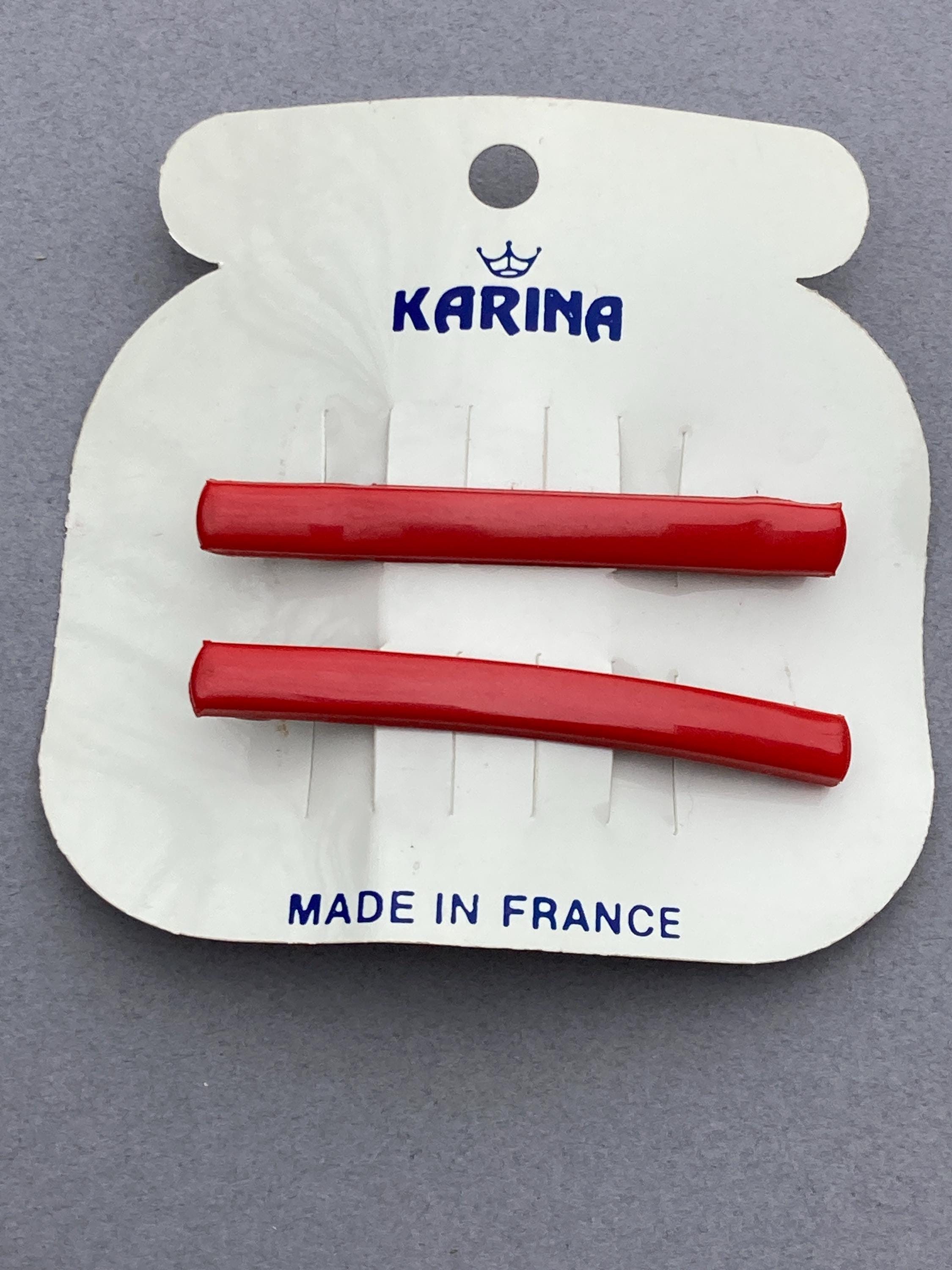 Lot France Karina & unmarked vintage hair clips barrettes lucite 1980 main image 3