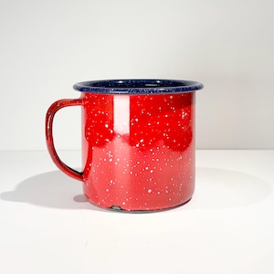 Vintage Red Enamelware Camp Cup
