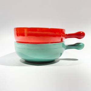 Glasbake Suppenschüsseln / Auflaufformen - Rot und Grün