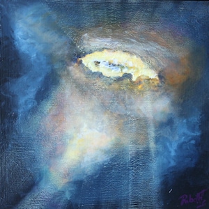 Cloudbusting above the Roaches No. 3 - Sky study - acrylic on canvas